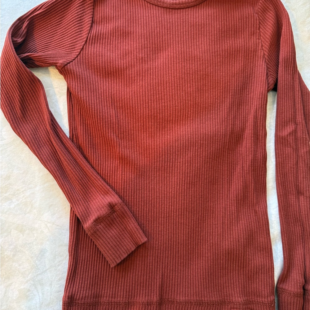 MarMar Copenhagen Ribbed Top in Rust